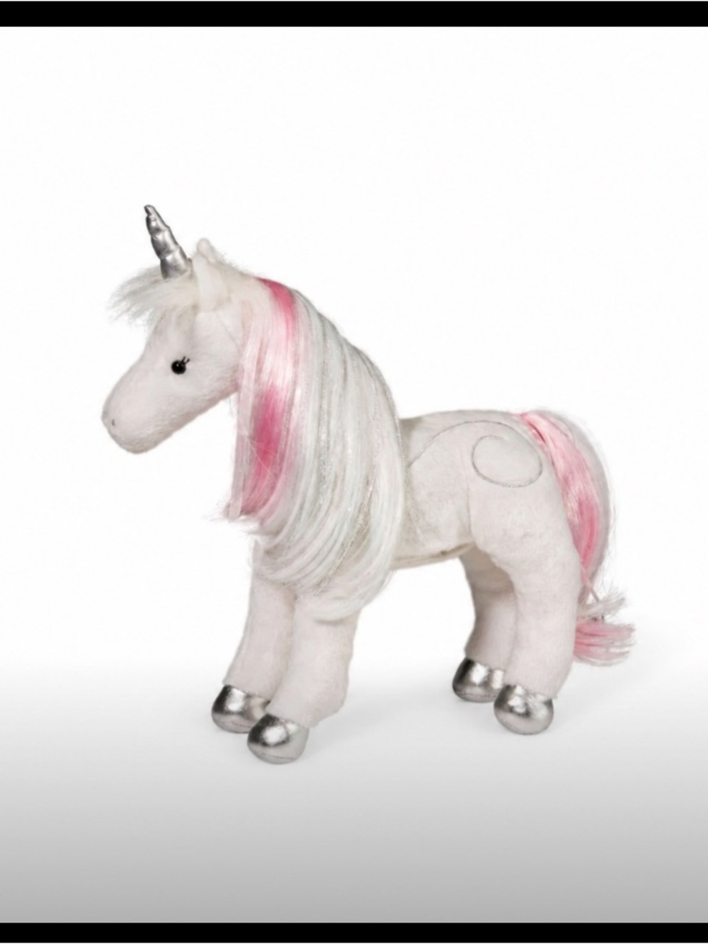 Enchanting Unicorn Plush with Pink and Silver Accents